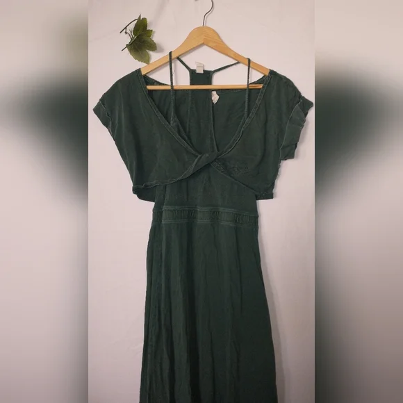Anthropologie Daily Practice 2 Piece Elegant Green Women's Dress Small - Picture 3 of 10